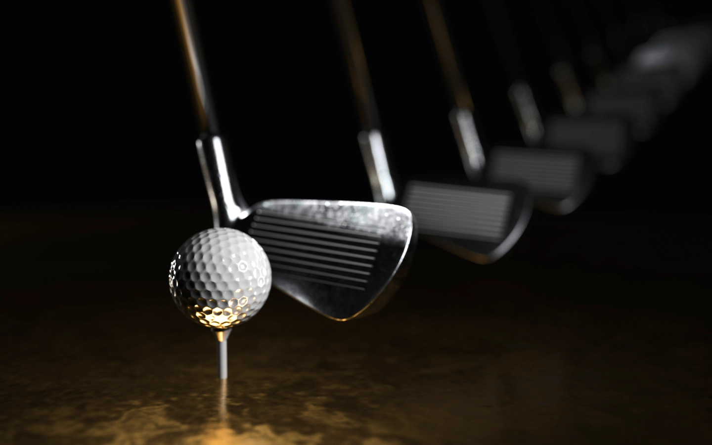 close up golf equipment